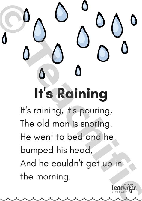 Poems K-2: It's Raining, It's Pouring | Teachific