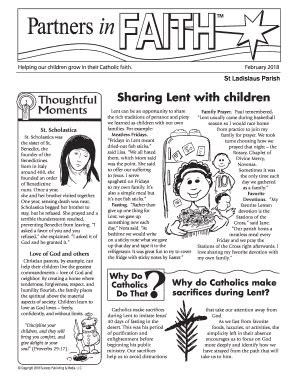 Fillable Online Sharing Lent with children Fax Email Print - pdfFiller