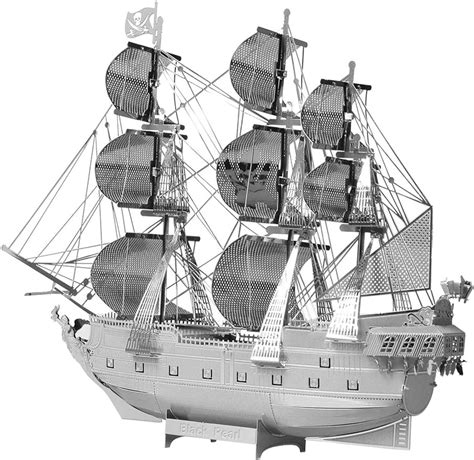 Buy Piececool 3D Puzzle for Adults Metal Model Kits-Black Pearl Pirate ...