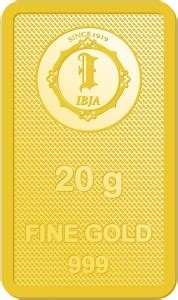 IBJA Gold Investment 24 (999) K 20 g Gold Bar Price in India - Buy IBJA ...