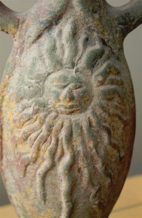 Incan Sun God Vessel. Terracotta Inti Pre-Columbian Historic Art ...