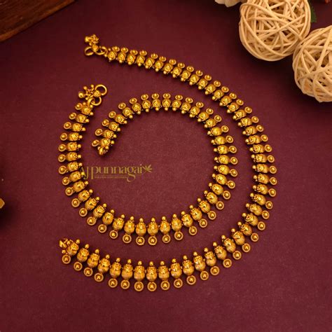 Lovely Antique Finish Anklet – AJ Punnagai