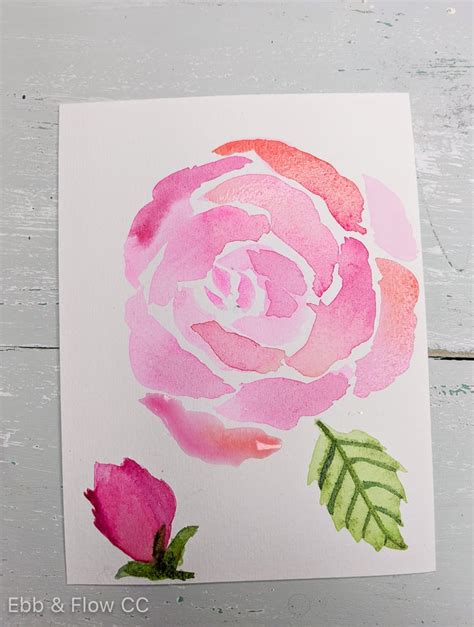 Watercolor Rose Tutorial: The Easy Way to Paint Roses - EbbandFlowCC