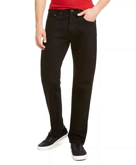 Levi's NATIVE CALI BLACK Men's 505 Regular-Fit Stretch Jeans, US 42x32 ...