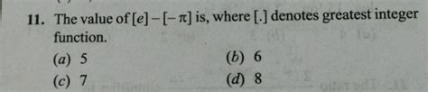 The value of [e]-[-pi] is, where [.] denotes greatest integer function.