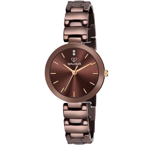 Buy Walrus Elite XVIII Series Women's Wristwatch | Brown Dial | Brown ...