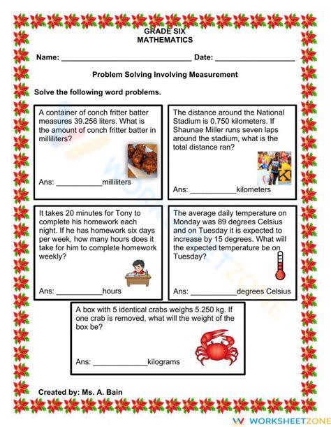 Measurement Word Problems Using the Ladder Method 的图像结果