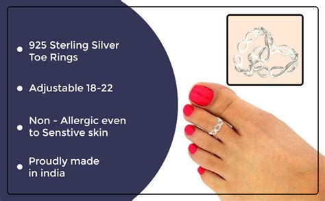 DARSHRAJ 925 Sterling Silver Full Infinity Toe Ring | Silver Toe Ring ...