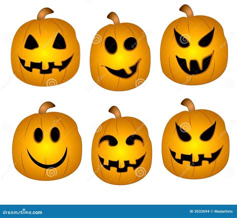 Jack O Lantern Faces Clip Art