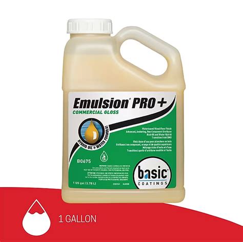 Betco Emulsion Pro+ Floor Finish and Sealer, 1 Gallon Bottle, 4 Per Case