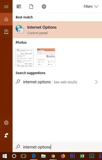 Internet Options Tools Menu 的图像结果