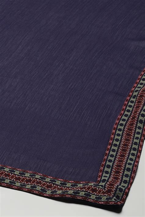 Indigo Polyester Anarkali Suit Set at Biba India