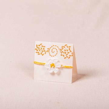 Handcrafted Simple Flower Rakhi