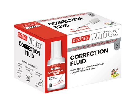 Whitex Correction Fluid | Smooth Coverage | Soni Officemate
