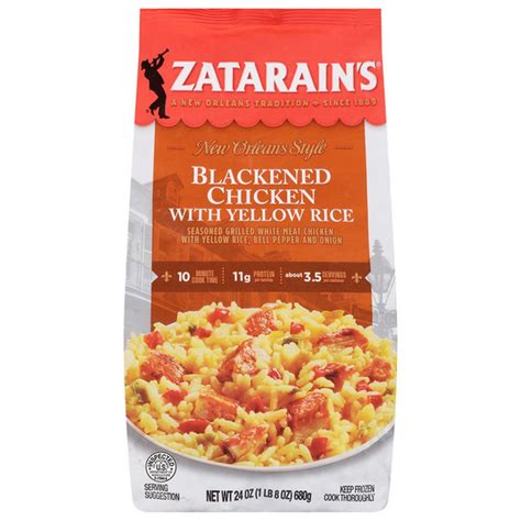 Zatarain's Blackened Chicken Yellow Rice Frozen Meals For Two (24 oz ...