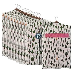 Kuber Industries 10 Pcs Mesh Window Cotton Hanging Saree Covers for ...