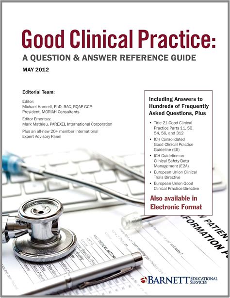 Good Clinical Practice: A Question & Answer Reference Guide, May 2012 ...