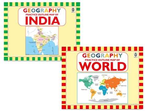 Combo Pack of Outline Practice books INDIA and WORLD