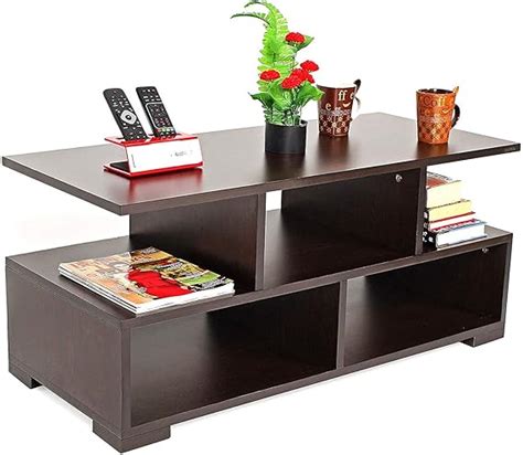 BLUEWUD Victor Engineered Wood Rectangular Shape Coffee Center Tea ...