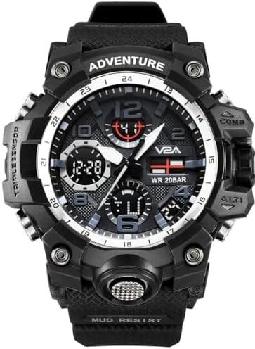 V2A Resin Military Green Analog Digital Sport Watches For Men And Boys ...