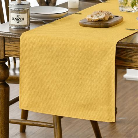 Artoid Mode Yellow Table Runner, Seasonal Summer Fall Washable Kitchen ...