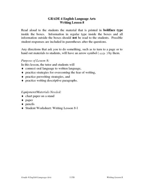 Image result for Writing Lesson 4th Grade