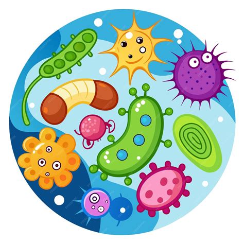 Bacteria clip art and vector design with a white background | Premium ...