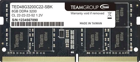 TeamGroup Elite TED48G3200C22-S01 8 GB DDR4-3200 Laptop RAM Price in ...