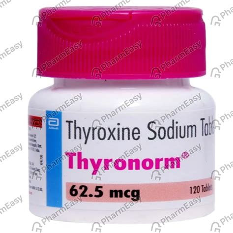 Thyronorm 62.5 MCG Tablet (120): Uses, Side Effects, Price & Dosage ...