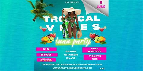 Tropical Vibes Luau Party, 26000 Shaker Blvd, Shaker Heights, 8 June ...