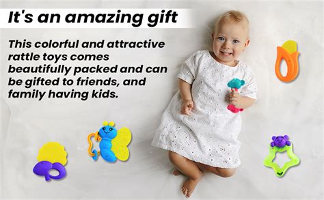 Samip Sensory Teether Set of Attractive Rattle Teether for Newborn ...