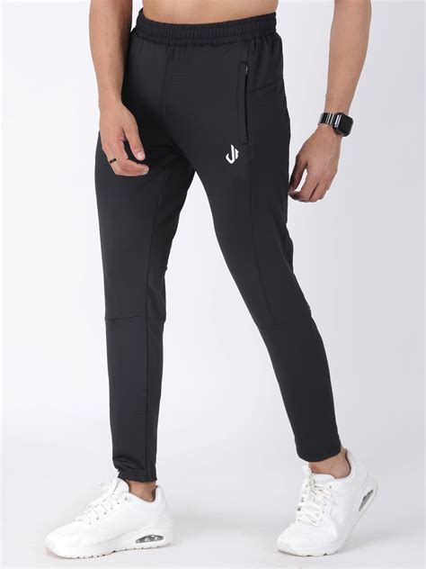 Buy Black Polyester Track Pants For Men Online – JEFFA