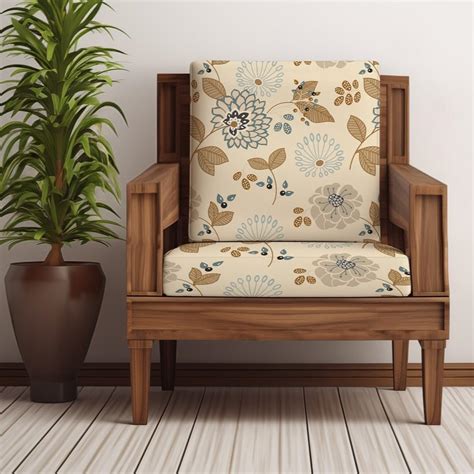 Decorian Polycotton Stretchable Printed Solid Sofa Slipcovers, Wooden ...