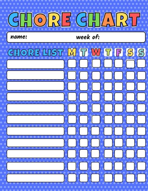 4 free printable chore charts for kids – Artofit