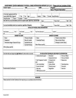 Fillable Online achievementctr ACHIEVEMENT CENTER EMERGENCY PHYSICAL ...