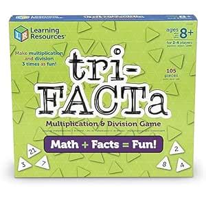 Learning Resources Tri-Facta Multiplication And Division Game : Amazon ...
