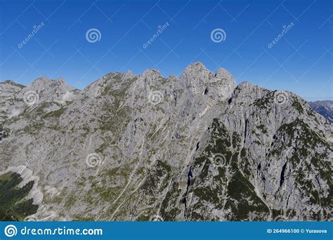Mountains Alpspitze and Zugspitze in Austria Germany Border Stock Photo ...