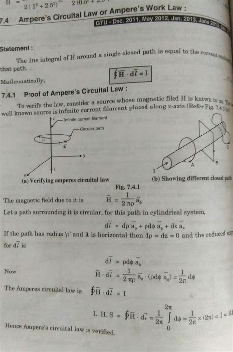 State Ampere’s circuital law. Express it mathematically - Brainly.in