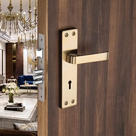 DOOR EYE Mortise Door Handle Set with Lock Body 3 Keys Lock, Bathroom ...