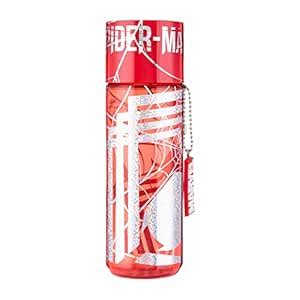 AKDC Water Bottle L(6CM)XW(6CM)XH(21CM) Red and silver : Amazon.in ...
