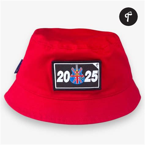 Oasis Bucket Hat with 2025 Guitar Patch in 8 Colour Choices