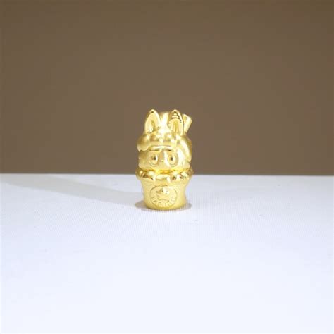 24K/999 LABUBU Gold Pendant 拉布布足金吊坠 - Tyrell Jewelry