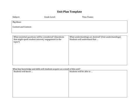 39 Best Unit Plan Templates [Word, PDF] ᐅ TemplateLab