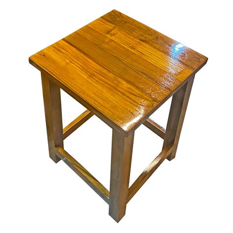 Wooden Tailor Stool Teakwood L X W X H- 18 x 18 X 24 inches online Sale