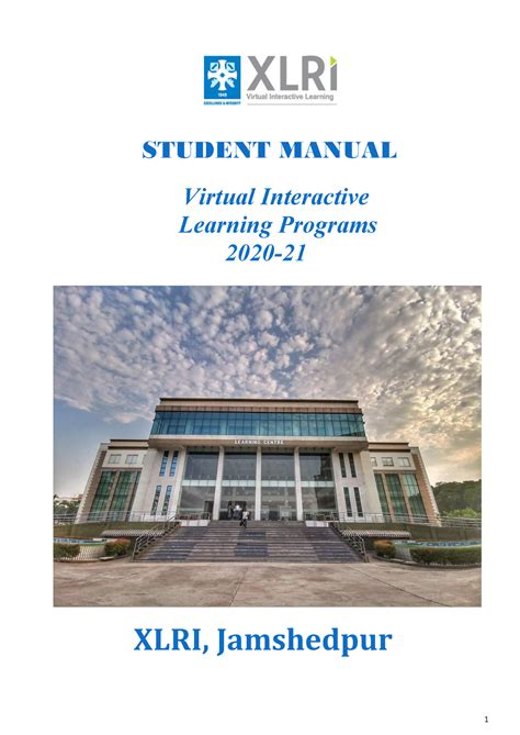 Students Manual - HRM -3 - XLRI, Jamshedpur STUDENT MANUAL Virtual ...