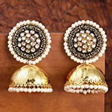Zaveri Pearls Gold Tone Peacock Inspired Pearls Jhumar Earring For ...