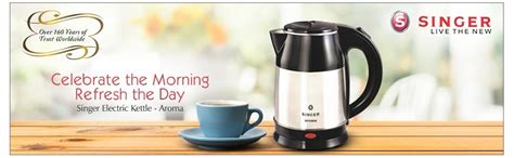 Buy Singer Aroma 1.8-Litre Electric Kettle (Silver/Black) Online at Low ...