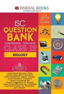 ISC Biology Chapterwise - Topicwise Question Bank (Class 12) - For 2019 ...