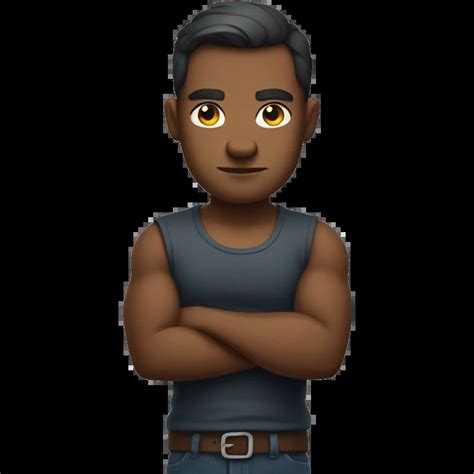 arms crossed with attitude emoji | AI Emoji Generator