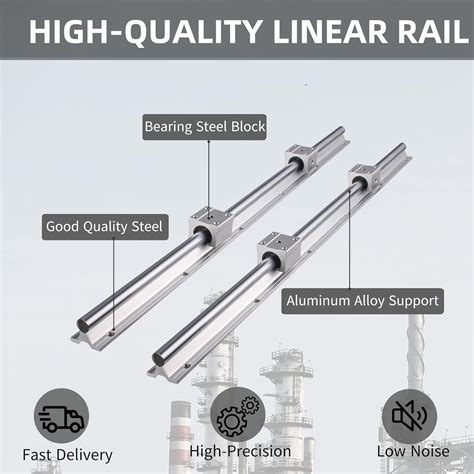 Buy ANWOKIT Linear Rail Guide 2 x SBR12-800mm Linear Guideway Rail with ...